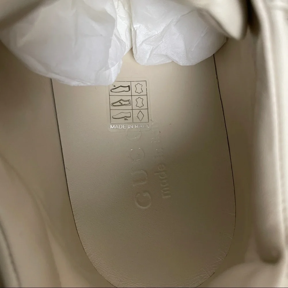 Gucci Men's Rhyton Gucci Logo Leather Sneaker Size 9.5